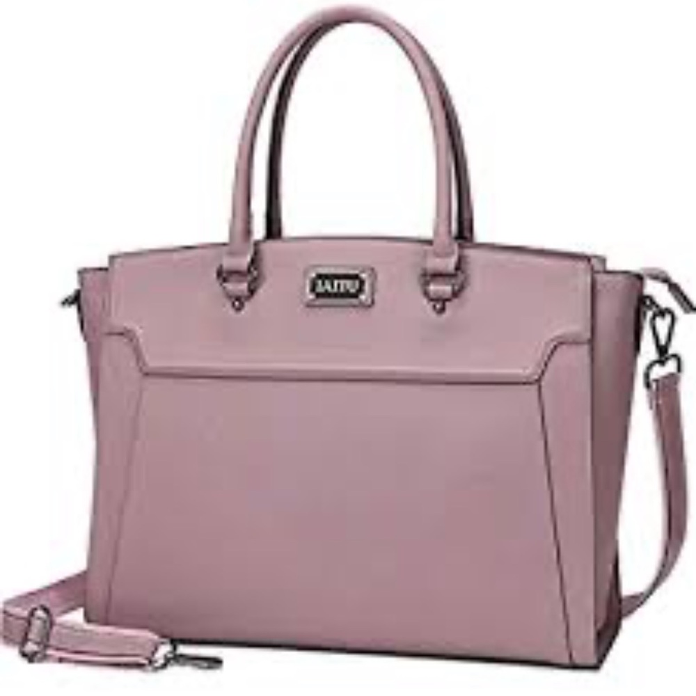 IAITU Shoulder Laptop Bag/Tote Blush  Handbag with Detachable Strap